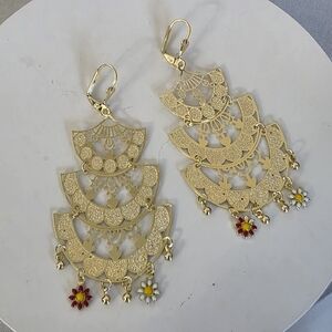 Gold Filled Boho Chandalier Earrings